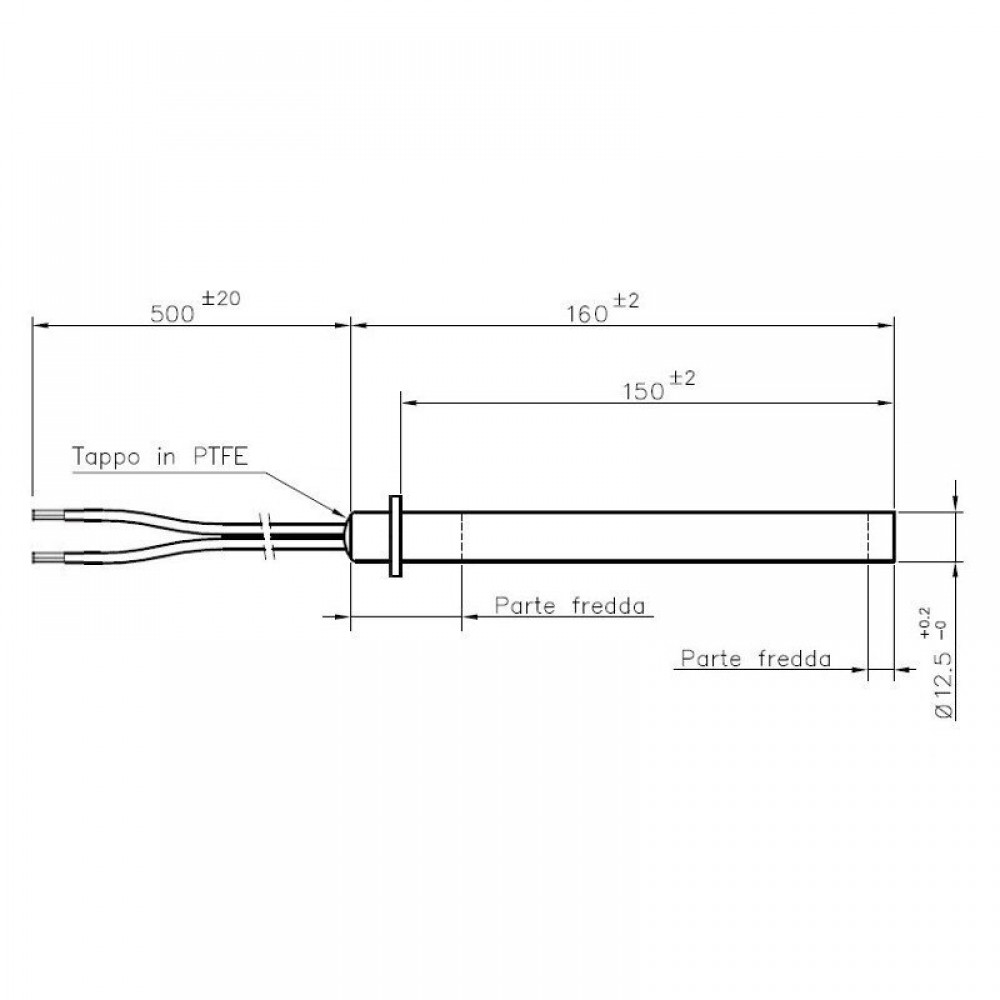 Rezistenta aprindere pentru sobe pe peleți Alfa Plam, Palazzetti, Biasi, Olimpia Splendid, Olsberg Libera, Royal, Thermorossi, Alții, lungime totală 160mm, 350W | Rezistenta aprindere peleti | Piese schimb sobe peleti |