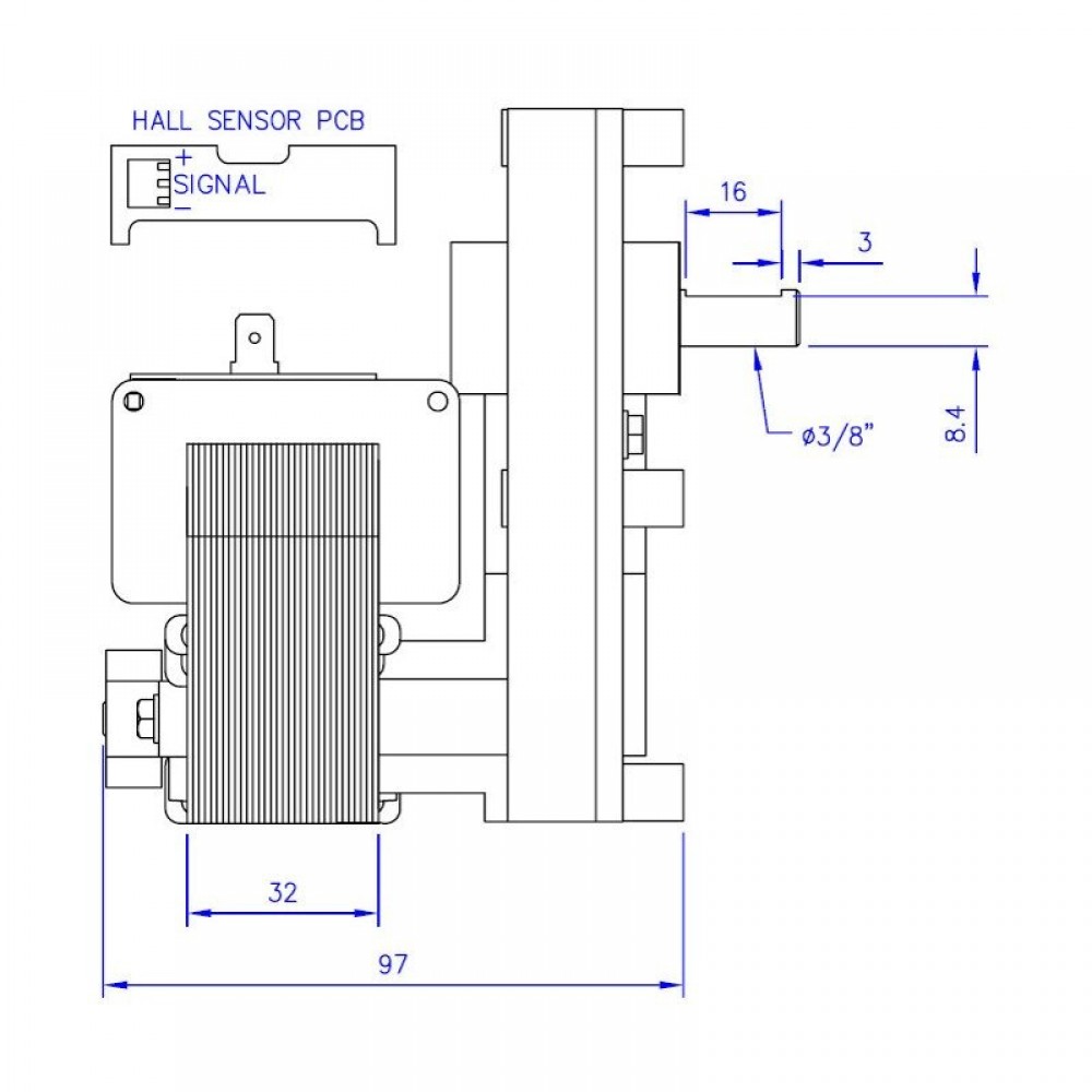 Motor snec peleti Mellor FB1271 pentru sobe Caminetti Montegrappa, 4RPM | Motor snec peleti | Piese schimb sobe peleti |