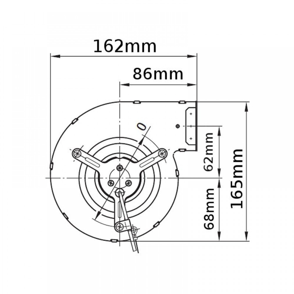 Ventilator centrifug EBM pentru sobele Caminetti Montegrappa, Ecoteck, MCZ, Palazzetti, Ravelli, Royal, flux 265 m³/h | Ventilatoare și suflante sobe peleti | Piese schimb sobe peleti |