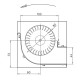 Ventilator tangențial cu Ø80 mm Fergas pentru sobele Cadel, Flux 305 m³/h | Ventilatoare | Piese de Schimb Seminee Peleti |
