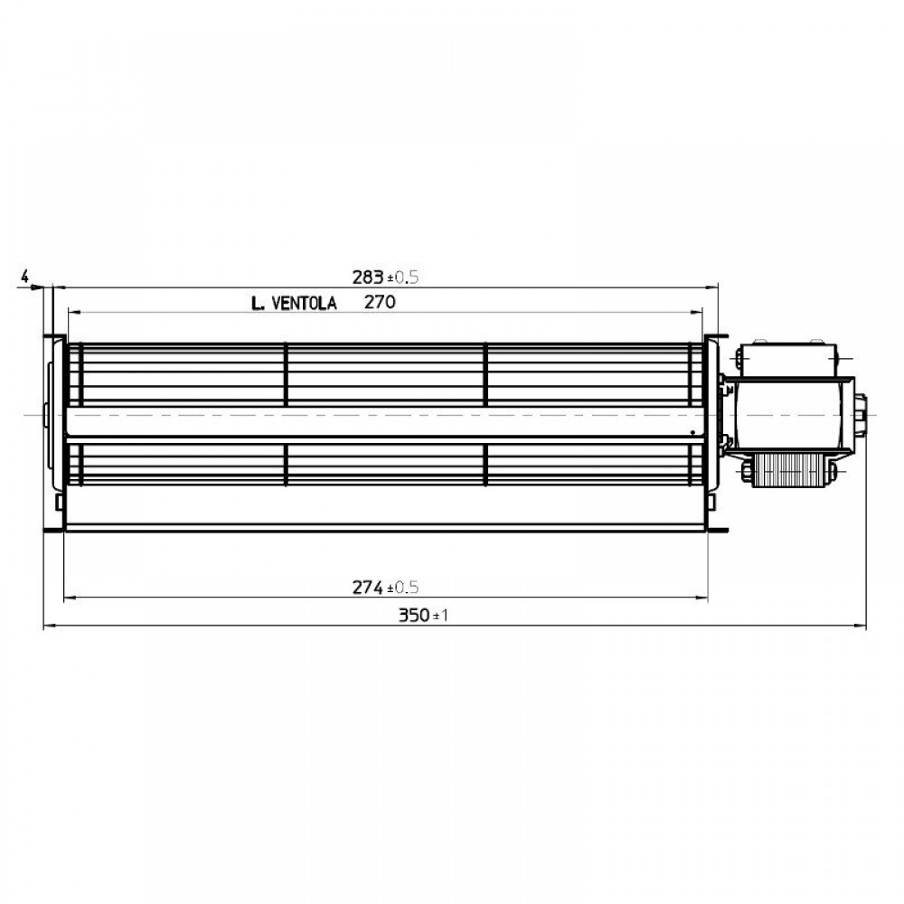 Ventilator tangențial cu Ø60 mm Fergas pentru sobele Superior, Flux 200 m³/h | Ventilatoare | Piese de Schimb Seminee Peleti |