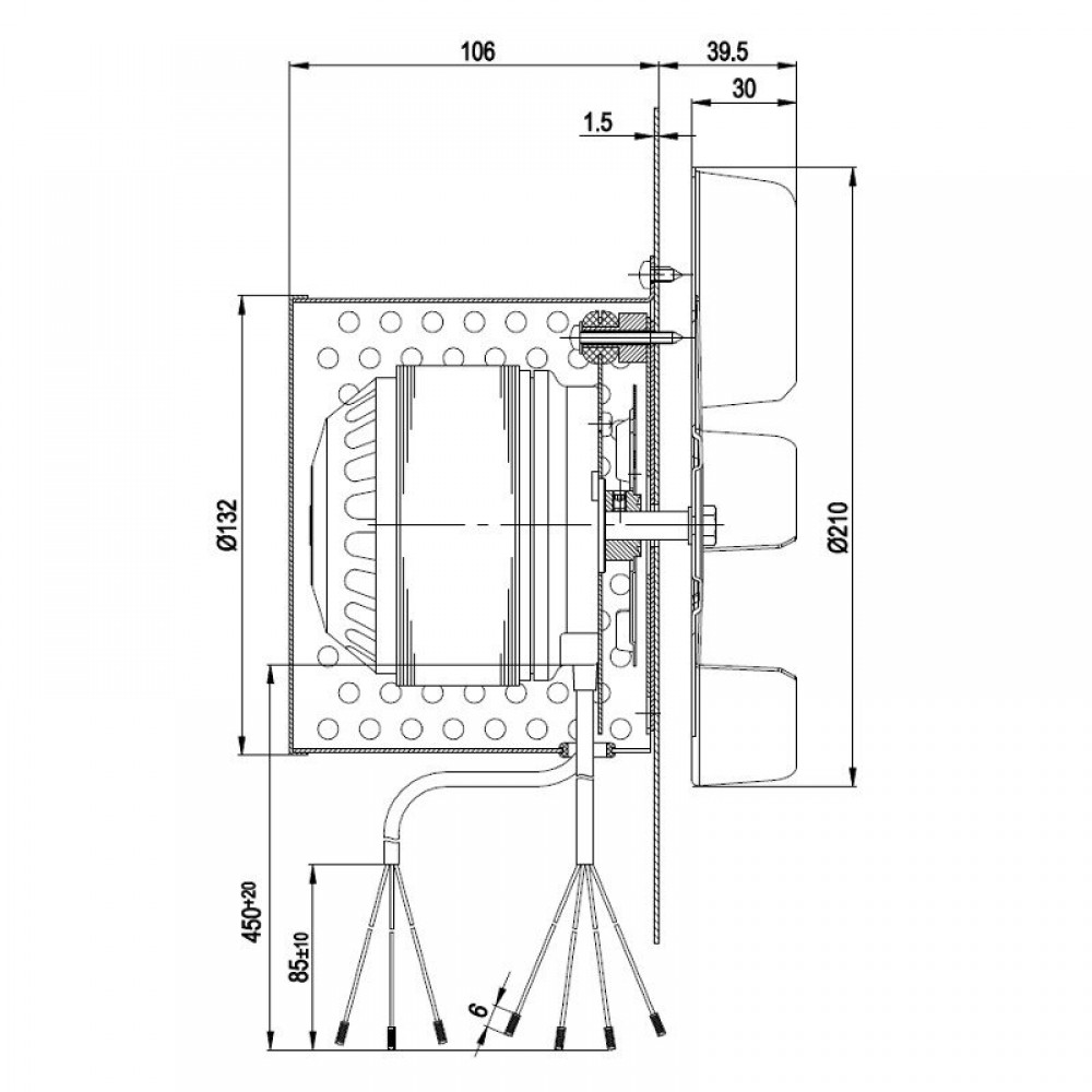 Extractor de fum EBM, debit maxim de aer 450 m³/h | Ventilatoare | Piese de Schimb Seminee Peleti |