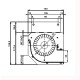 Ventilator tangențial Ø80 mm Fergas pentru sobele Edilkamin, Flux 410 m³/h | Ventilatoare | Piese de Schimb Seminee Peleti |