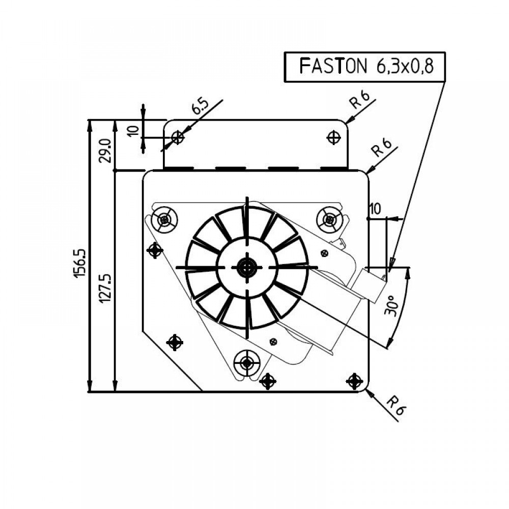 Ventilator tangențial Ø80 mm Fergas pentru sobele Edilkamin, Flux 410 m³/h | Ventilatoare | Piese de Schimb Seminee Peleti |