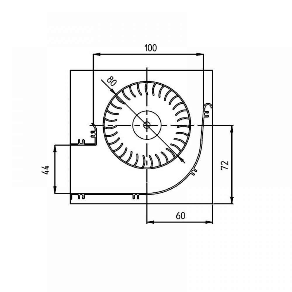 Ventilator tangențial pentru sobele Eva Calor, Prisma, Ø80 mm, Flux 251-302 m³/h | Piese schimb sobe peleti |  |
