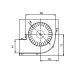 Ventilator tangențial pentru sobele Eva Calor, Prisma, Ø80 mm, Flux 251-302 m³/h | Piese schimb sobe peleti |  |