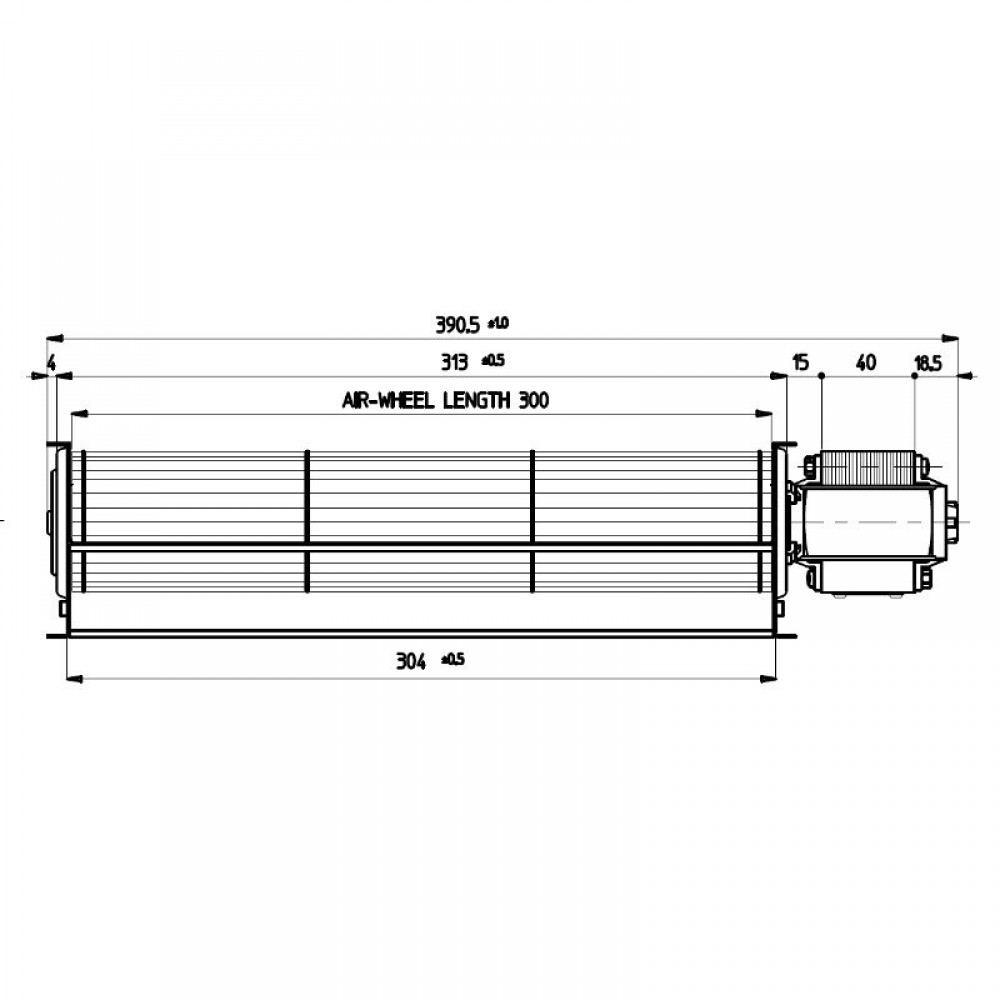 Ventilator tangențial cu Ø60 mm Fergas pentru sobele Cadel, Edilkamin, Flux 255 m³/h | Piese de Schimb Seminee Peleti | Piese de Schimb |
