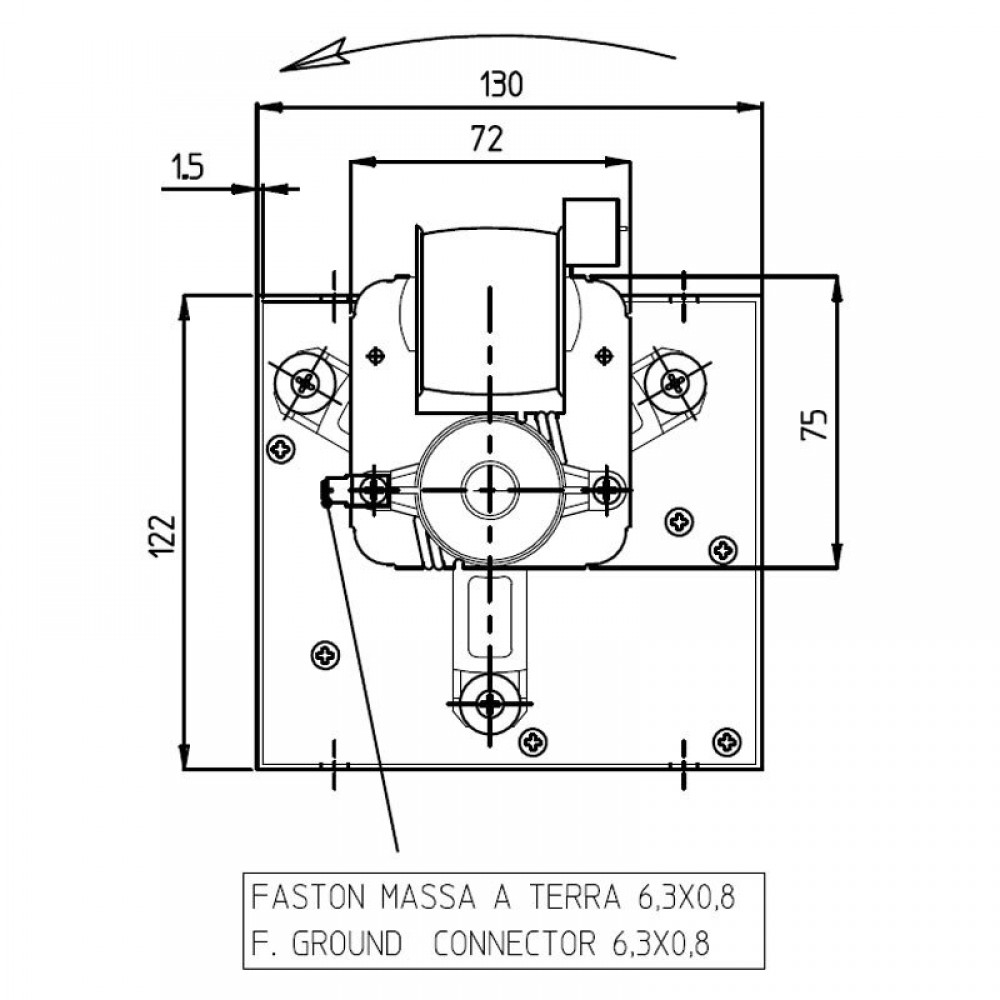 Ventilator tangențial Fergas pentru sobele Eva Calor, Prisma, Ø80 mm, Flux 251-302 m³/h | Ventilatoare și suflante sobe peleti | Piese schimb sobe peleti |