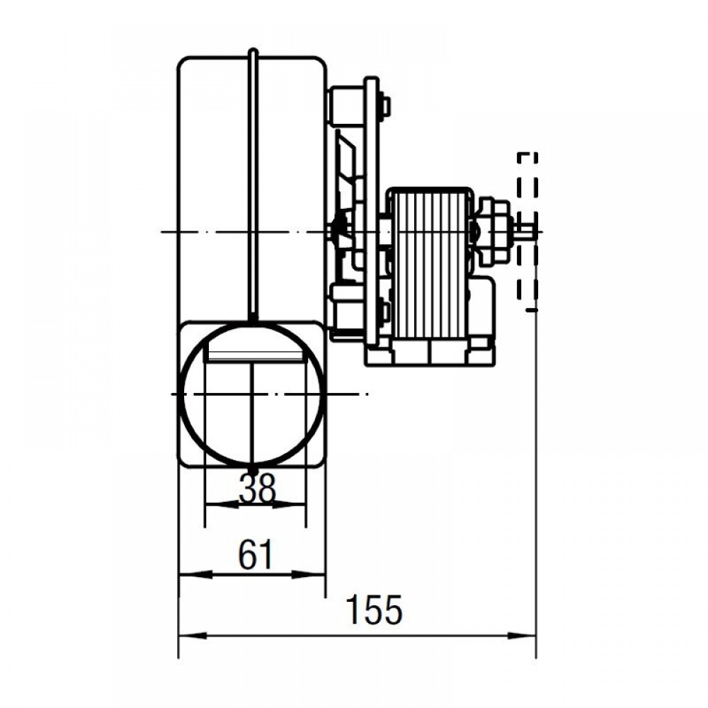 Extractor de fum EBM pentru sobele Palladio, debit maxim de aer 170 m³/h | Ventilatoare | Piese de Schimb Seminee Peleti |
