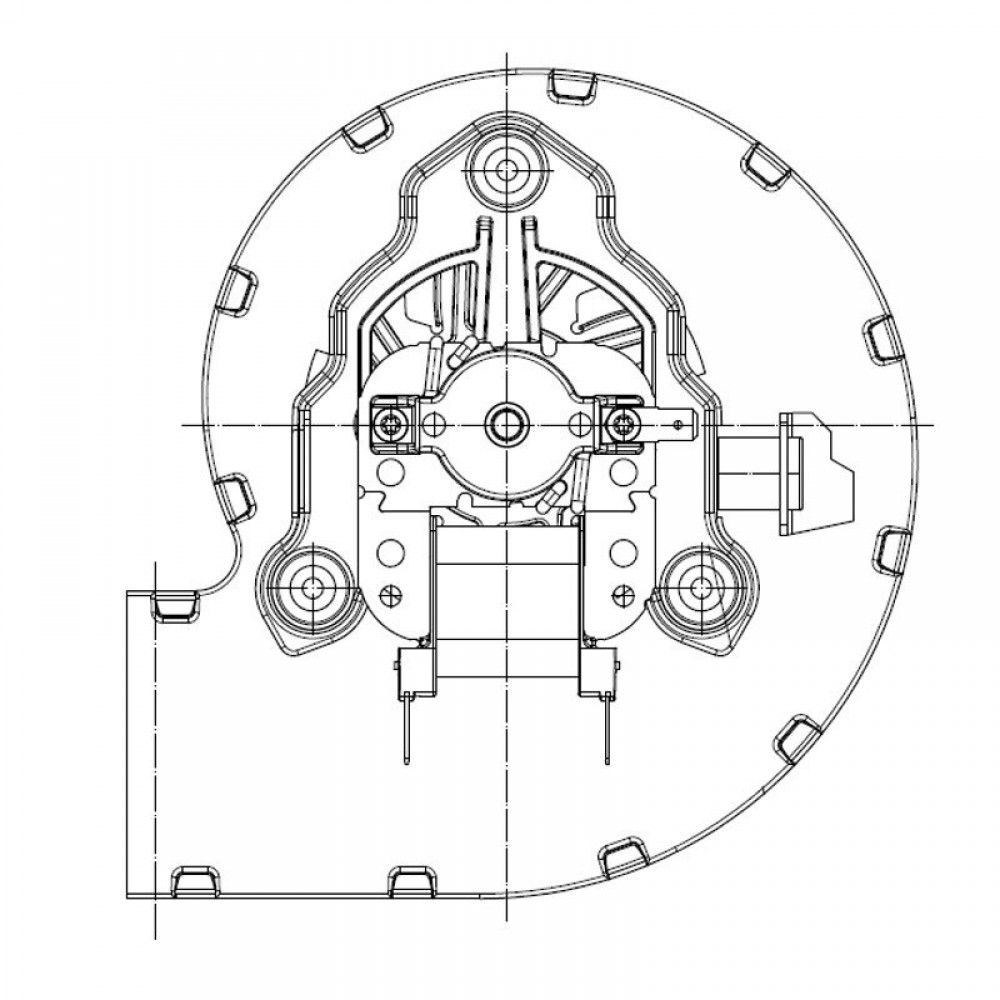 Ventilator centrifug EBM pentru sobele Ecoteck, Edilkamin, Ravelli, flux 140 m³/h | Ventilatoare | Piese de Schimb Seminee Peleti |