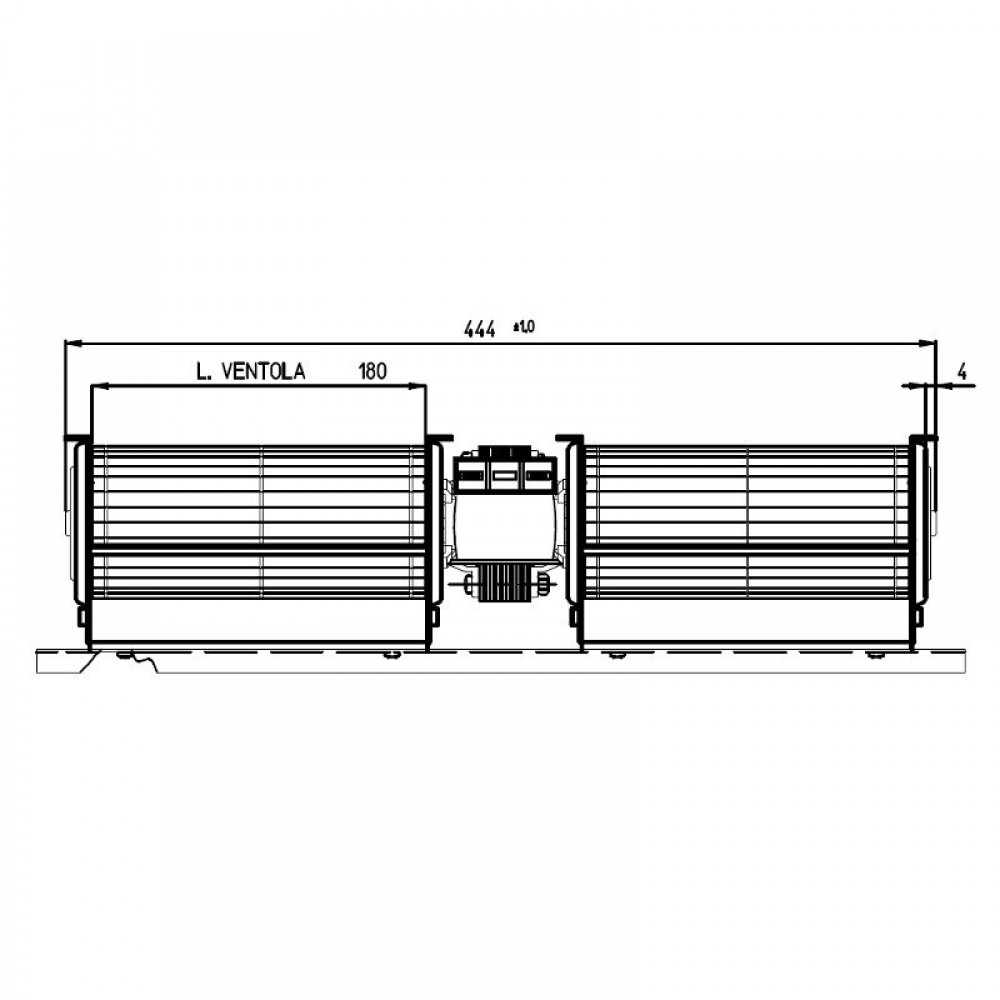 Ventilator cross-flow dublu Fergas pentru sobele Cadel, Ravelli, Edilkamin, Ø60 mm, flux 168 m³/h | Piese schimb sobe peleti |  |