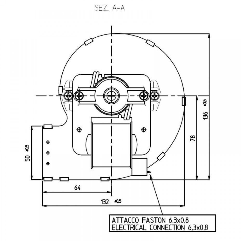 Ventilator centrifug Fergas pentru sobele Eva Calor, Prisma, Sicalor, Ecoforest, flux 420 m³/h | Ventilatoare | Piese de Schimb Seminee Peleti |
