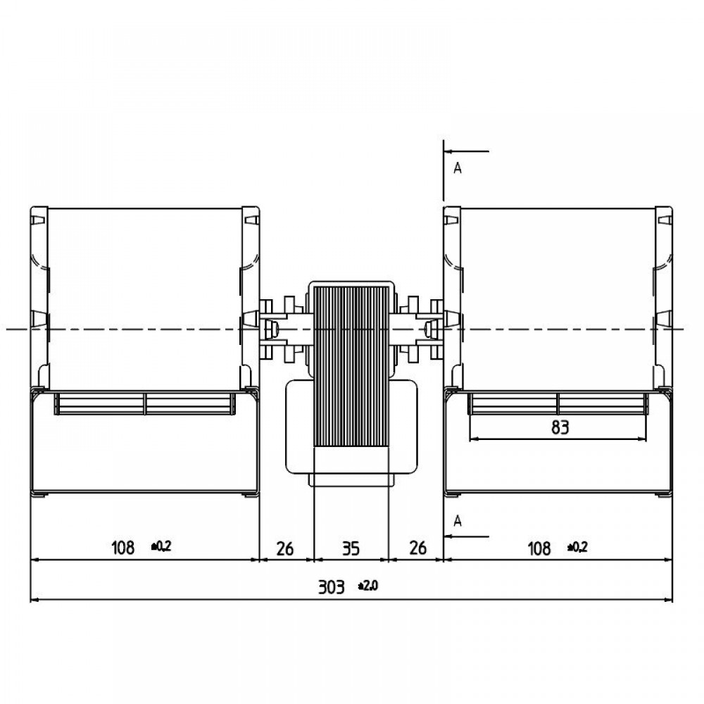 Ventilator centrifug Fergas pentru sobele Eva Calor, Prisma, Sicalor, Ecoforest, flux 420 m³/h | Ventilatoare | Piese de Schimb Seminee Peleti |