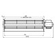 Ventilator tangențial cu Ø60 mm Fergas pentru sobele Deville, Flux 280 m³/h | Ventilatoare | Piese de Schimb Seminee Peleti |
