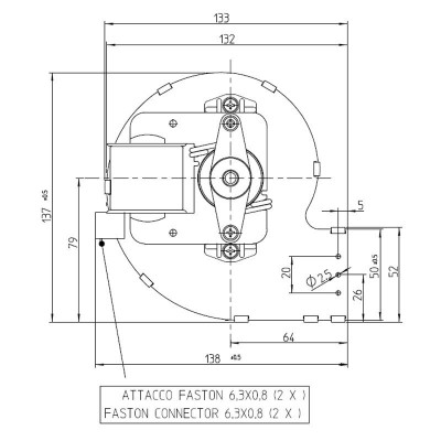 Ventilator centrifug Fergas pentru sobele Ecoforest, Edilkamin, Italiana Camini, flux 258 m³/h - Ventilatoare și suflante sobe peleti