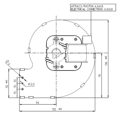 Ventilator centrifug Fergas, flux 121 m³/h - Ventilatoare