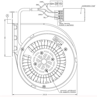 Ventilator centrifug LN2 Natalini pentru sobele Eco Spar, Deville, Puros - Sit Group, flux 480 m³/h - Compară produse