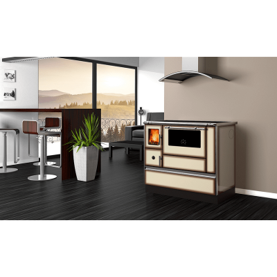 Soba De Gatit Pe Lemne Alfa Plam Dominant 90H Mocha deschis, 6.5kW - Compară produse