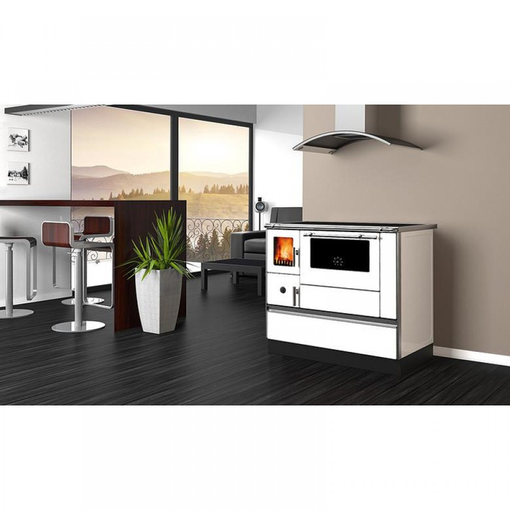 Alfa Plam Dominant 90H White, Dotata Cu Cuptor Pentru Gatit Si Plita, 6.5kW | Masini de Gatit pe Lemne | Lemne |