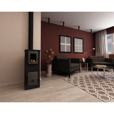 Semineu pe lemne / Soba Pe Lemne Alfa Plam Vulkan S Antracit, 4kW - Compară produse