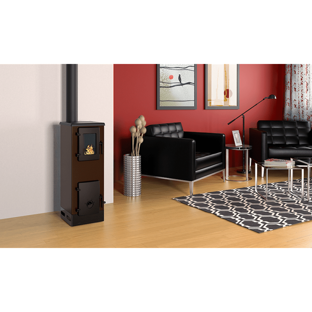 Soba Pe Lemne Alfa Plam Vulkan S Brown, 4kW | Sobe pe Lemne | Seminee |