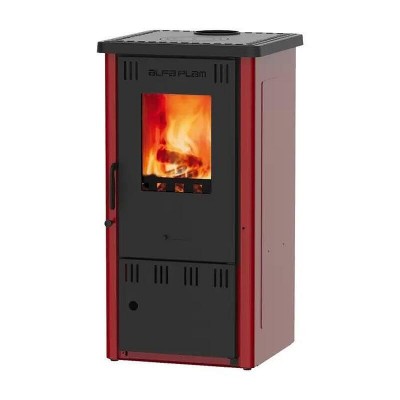 Semineu pe lemne / Soba pe lemne, Alfa Plam Elita 2 Roșu, 6kW - Compară produse