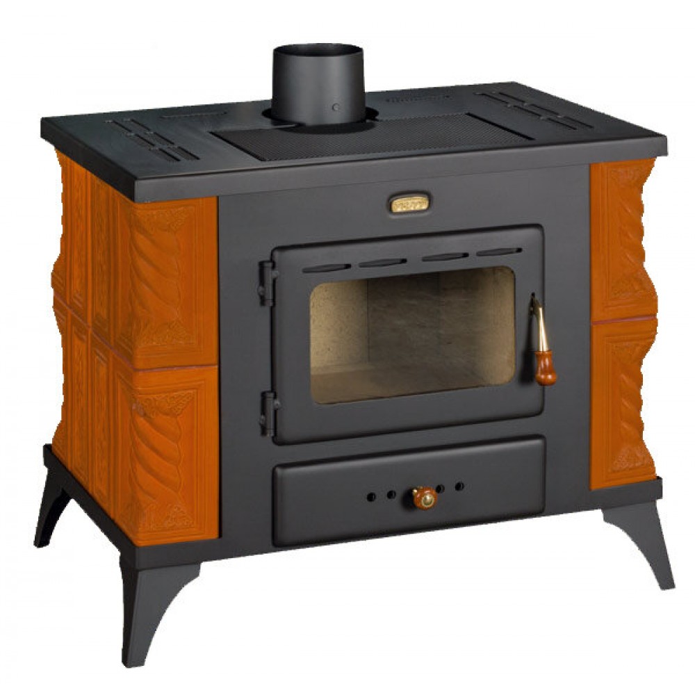 Soba Pe Lemne Prity, Model K1 RK, Teracota, Putere 9kw, Dotat Cu Picioare Pentru Sustinere | Sobe pe Lemne | Seminee |