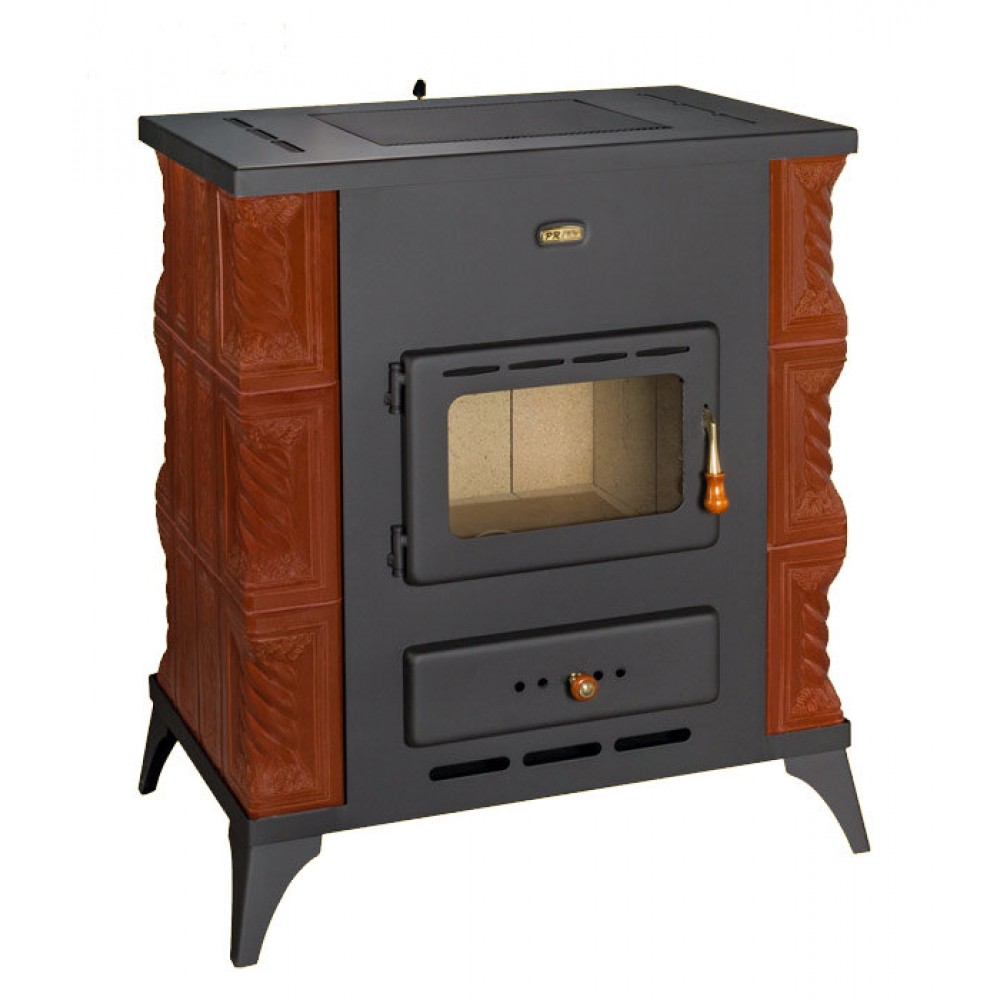 Soba Prity, Model K2 RK, Teracota, Putere 10kw, Dotat Cu Picioare Pentru Sustinere | Sobe pe Lemne | Seminee |