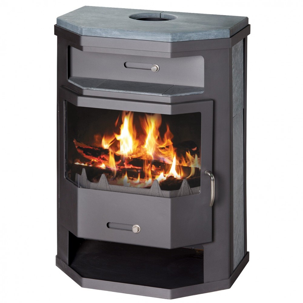 Soba Tip Centrala Pe Lemne Victoria 05, Model Titan SBO-tw, Cu Manta De Apa, Putere 14.1kW, Nisa, Decorat Cu Steatit | Termoseminee Manta de Apa | Seminee |