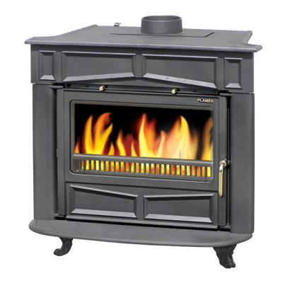 Soba Pe Lemne Plamen, Model Glas Franklin, Putere 11kw, Dotat Cu Geam - Oferte speciale