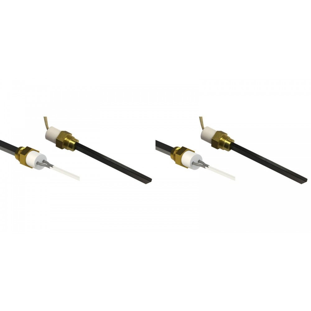 Rezistenta aprindere de joasă tensiune pentru sobe de peleți Eco Spar, BURNiT, Adler, AMG, Ecoteck, lungime totală 126mm, 120W până la 24V - x2