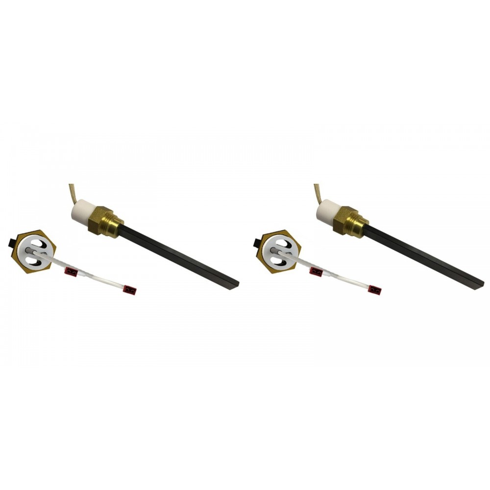Rezistenta aprindere cu cristal de cuarț negru pentru sobe pe peleți Ferroli, Eco Spar, BURNiT, lungime totală 123mm, 300w - x2 | Rezistenta aprindere peleti | Piese schimb sobe peleti |