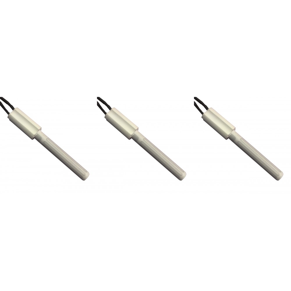 Rezistenta aprindere ceramic pentru sobe pe peleți Eco Spar, BURNiT, Ashley, Adler, AMG, Piazzetta, lungime totală 102mm, 250W - x3 | Rezistenta aprindere peleti | Piese schimb sobe peleti |