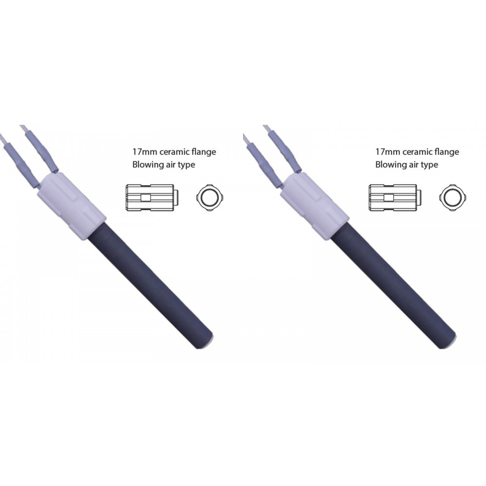 Rezistenta aprindere ceramic pentru sobe pe peleți BURNiT, Palazzetti, lungime totală 113mm, 260W - x2