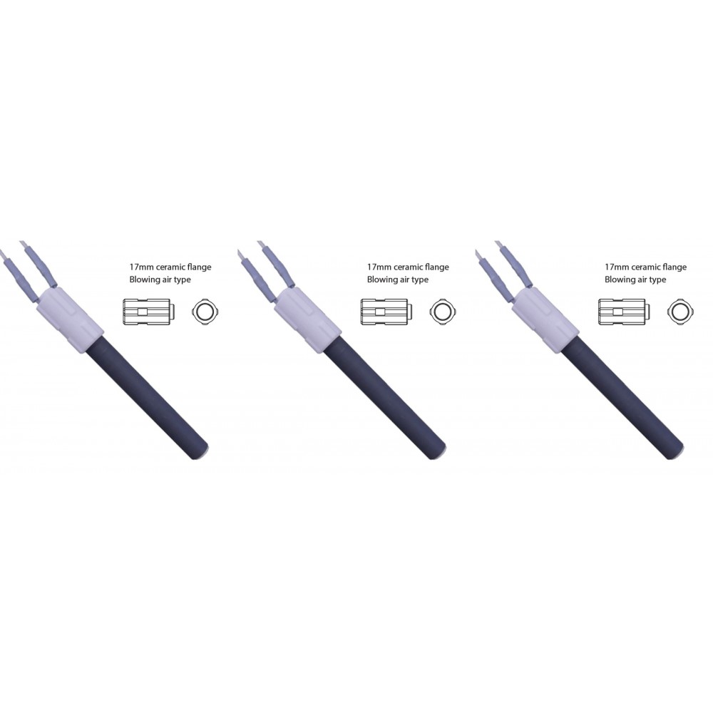 Rezistenta aprindere ceramic pentru sobe pe peleți BURNiT, Palazzetti, lungime totală 113mm, 260W - x3